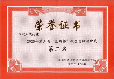 开云体育官方网站健儿展英姿，消防比武夺佳绩 开云体育官方网站药业第五届“蓝焰杯”微型消防站比武第二名